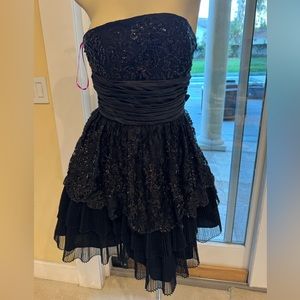 Vintage Y2K betsey Johnson sequin dress with side zipper and tie back